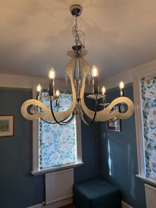 Luce Crea 6 Light Chandelier, Chrome, Swarovski Crystals, Ex-Display
