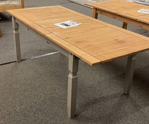 Corona Grey Wax Large Extending Pine Dining Table (Ex-Display)