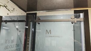 Premier Black Smoked Glass 1000 x 700mm Sliding Shower Enclosure - Ex-Display