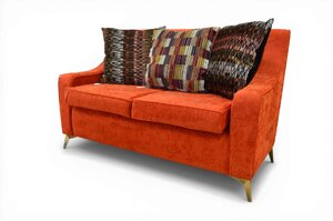 Red Fabric 2 Seater Sofa, Ex-Display Clearance, Pop Model