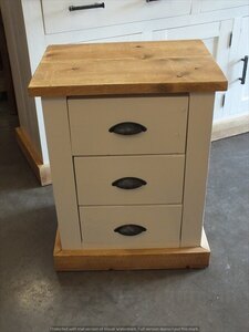 Clearance Shabby Painted Bedside Cabinet Handmade Nightstand Rustic Ex-Display