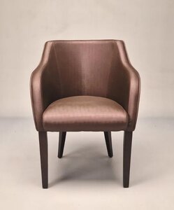 The Chair People Ex-Display Occasional Chair - Brown Silk and Velvet