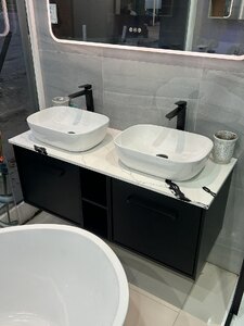 Crosswater Infinity Double Vanity Unit Set with Basin Taps - Ex-Display