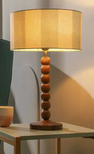 Habitat Bobbin Mango Wood Table Lamp Base Only - Walnut - Ex-Display - No Box