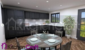 Hacker German Kitchen Shaker Ravenna Black Kitchen Units Set