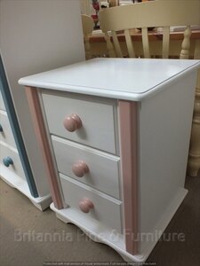 Charlotte Painted Pink Handmade Bedside Cabinet - Ex-Display