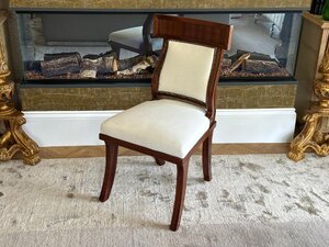 Ex-Display George Smith White Linen Klysmos Side Desk Chair