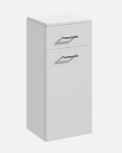 Nuie Mayford Laundry Basket Gloss White 350mm Floor Standing Bathroom Furniture - Ex-Display
