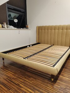 Swoon Kipling King Bed Frame Olive Green Chalk House Weave – Ex-Display