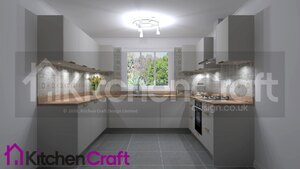 German Kitchen by Hacker Top Soft in Stone Beige - New Not Ex-Display