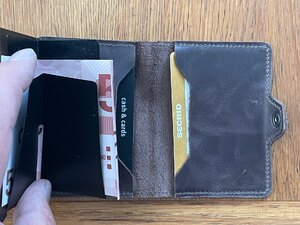 Secrid Tv Twinwallet Vintage Chocolate Brown Leather Card Holder Ex-Display