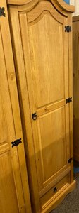 Corona 1 Door 1 Drawer Arch Top Pine Wardrobe (Ex-Display)