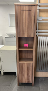Tall Bathroom Cabinet Oak Tallboy 2 Doors 1 Shelf Ex-Display