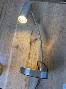 Ex-Display John Lewis Anyday Oliver LED Desk Lamp, Satin Nickel
