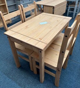 Corona Budget Pine Dining Table and 4 Chairs Ex-Display