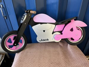 Mini Moto Kids Balance Bike Chopper Bobber with Real Rubber Tyres and Grips, UK Designed (Ex-Display)