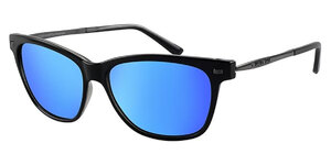 Dirty Dog Jackal 53483 Polarised Sunglasses Black / Blue Mirror - Ex-Display