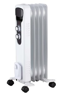 5 Fin Tall Oil Radiator 1000w Heater White Stylec OCH115WHGB - Ex-Display Boxed