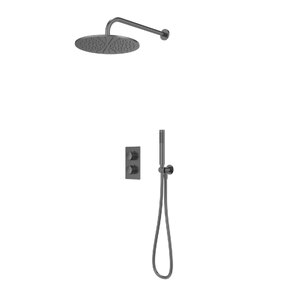 Ex-Display Tavistock Cohort Shower with Outlet & Overhead System - Gunmetal Grey