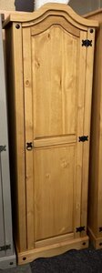 Corona 1 Door Arch Top Pine Wardrobe (Ex-Display)