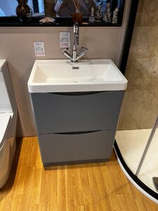 Ex-Display Toino Drift Grey Basin Unit 600mm Wide