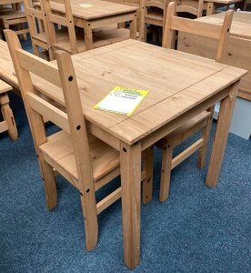 Corona Rio Dining Pine Table & 2 Chairs (Ex-Display)