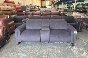 Ex-Display Paramount Grey Fabric Electric Recliner 2.5 Seater Sofa