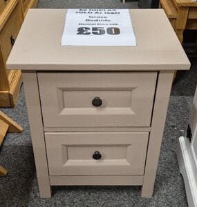 Grace 2 Drawer Bedside Table Ex-Display