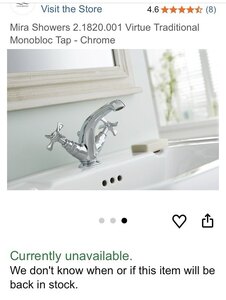 Mira Virtue Monobloc Basin Mixer Tap 2.1820.001 Ex-Display