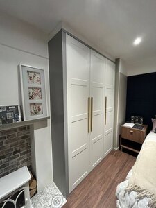Ex-Display Fitted Wardrobe, Dove Grey, 230cm x 250cm x 250cm