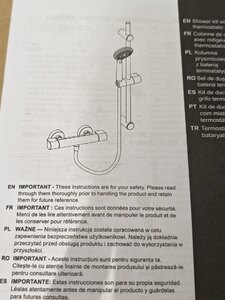 Swirl Thermostatic Mixer Shower Kit, Matt Black (Ex-Display / Partially Sealed)
