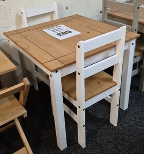 Corona White Rio Pine Dining Set Ex-Display