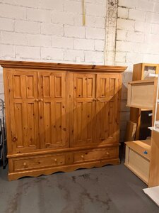 Ex-Display Pitch Pine Triple Wardrobe