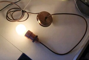John Lewis Baldwin Pendant Ceiling Cord, Copper - Ex-Display