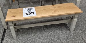 Corona Grey Wax 4ft Pine Bench (Ex-Display)