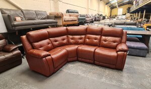 Ex-Display La-Z-Boy El Paso Brown Leather Corner Sofa