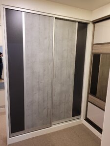 2 Door Sliding Wardrobe Doors With Tracks, H2165mm W1570mm, Ex-Display