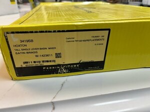 Perrin & Rowe Hoxton Tall Single Lever Basin Mixer, Satin Brass - Ex-Display