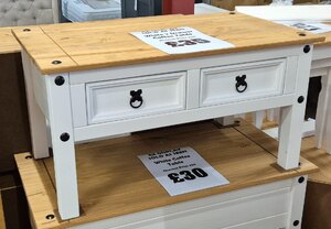Corona White 2 Drawer Pine Coffee Table (Ex-Display)