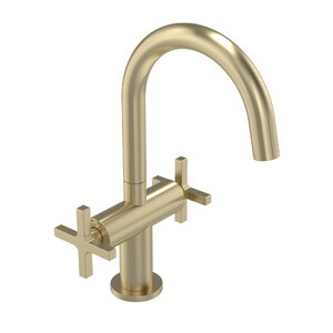 Ex-Display Tavistock Cohort Cross Handle Single Lever Basin Mixer in Brushed Brass