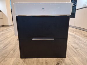 Laufen Pro S Washbasin and Base Vanity Unit, Matte Black, Wall Hung, Ex-Display