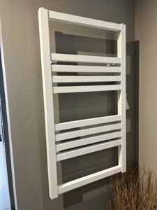 Ex-Display Reina Towel Radiator Bolca 870mm X 485mm White Matt
