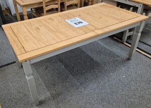 Corona Grey Wax 6ft Pine Dining Table (Ex-Display)