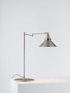 John Lewis Tobias Table Lamp, Nickel, Ex-Display