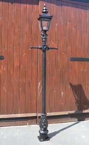 Used Ex-Display 2.2m Victorian Lamp Post and Lantern Reclaimed Garden Lighting Set