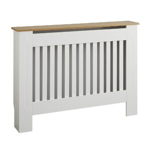Medium Lloyd Pascal Radiator Cover Vertical Slat White & Natural Ex-Display Boxed