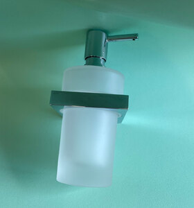 Essential Urban Square Soap Dispenser Frosted Glass - Ex-Display