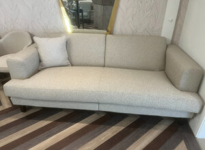 New Ex-Display, Bespoke Made, Boucle Grey 3-Seater Sofa