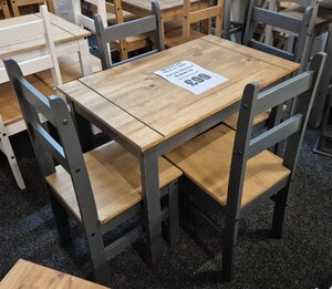 Corona Charcoal Budget Pine Dining Set (Ex-Display)
