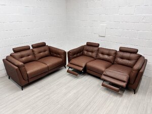 Ex-Display Sofology Muse Tan 3 + 2 Seater Sofa Set